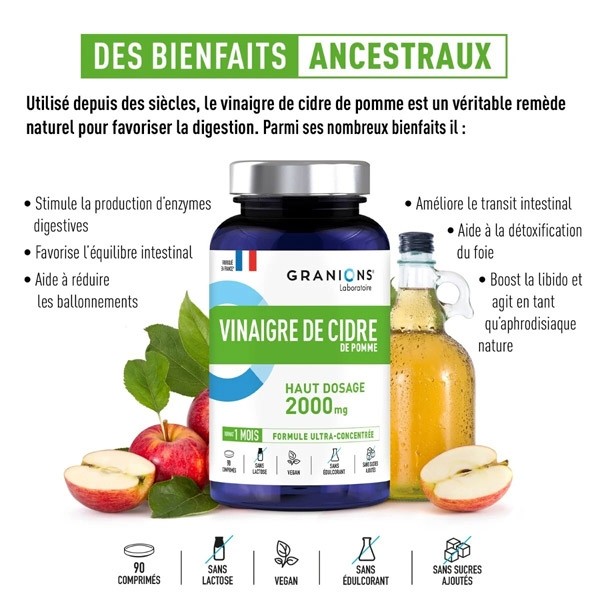 Granions Vinaigre de cidre 2000 mg comprimés