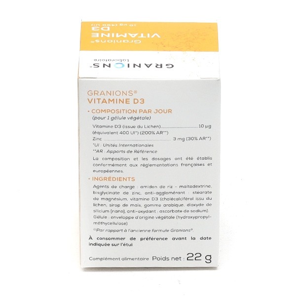 Granions Vitamine D3 gélules