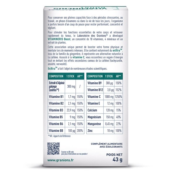 Granions Vitamineris Boost sticks