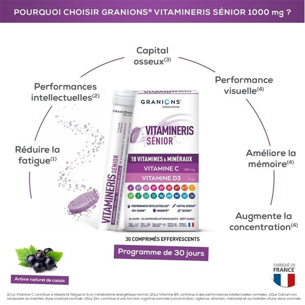 Granions Vitamineris Senior comprimés effervescents