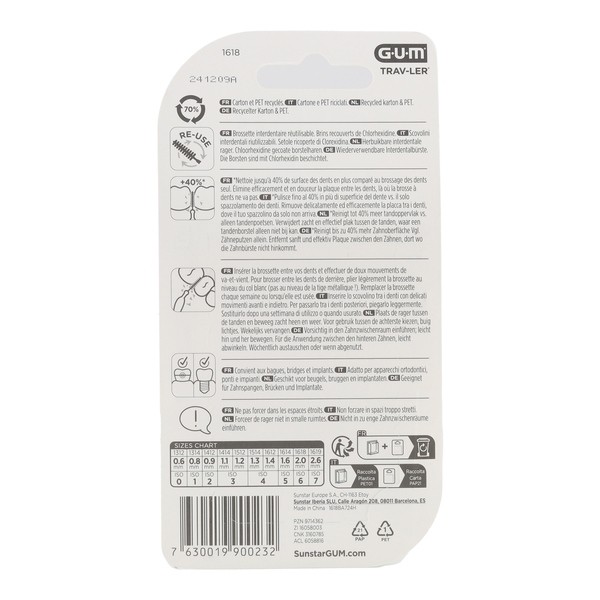 Gum Trav-Ler brossette interdentaire cylindrique