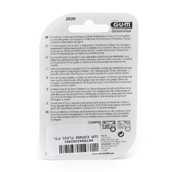 Gum Expanding Floss fil dentaire ciré 30 m