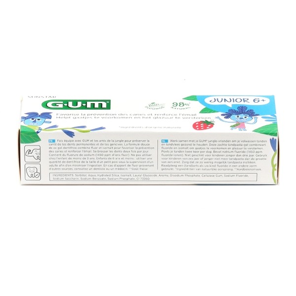 Gum Junior Gel dentifrice goût fraise