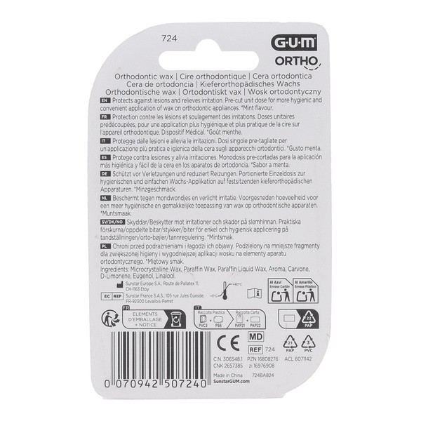 Gum Ortho cire orthodontique mentholée