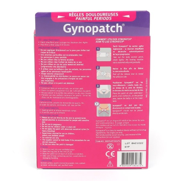 Gynopatch Règles douloureuses patchs chauffants