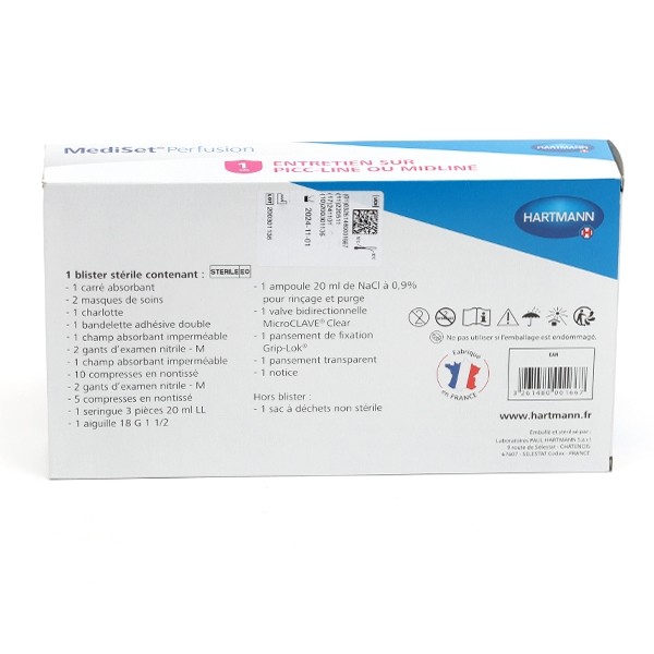 Mediset Perfusion pose sur picc line