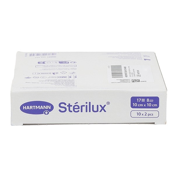 Stérilux compresse de gaze 10 cm x 10 cm