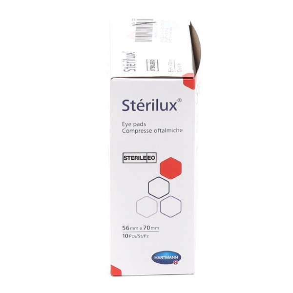 Stérilux compresse ophtalmique 56 mm x 70 mm
