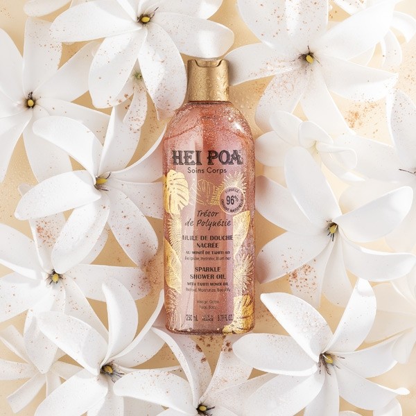 Hei Poa Huile de douche nacrée