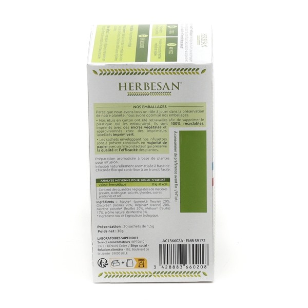 Herbesan infusion bio Transit facile