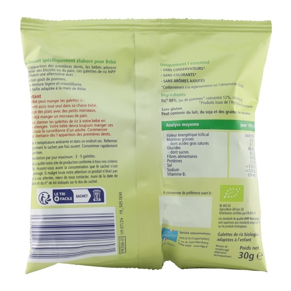 HiPP Galettes de riz à la pomme bio
