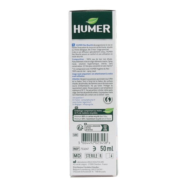 Humer Nez bouché spray hypertonique