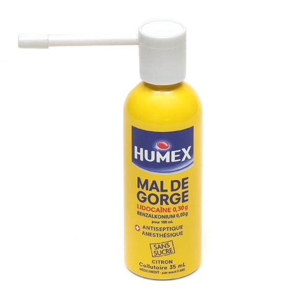 Humex Mal de Gorge collutoire citron