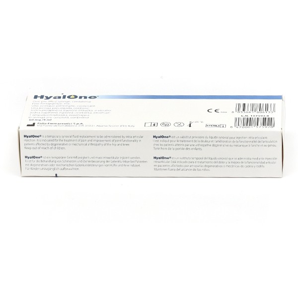 Hyalone Solution de hyaluronate de sodium 1,5 % seringue 4 ml