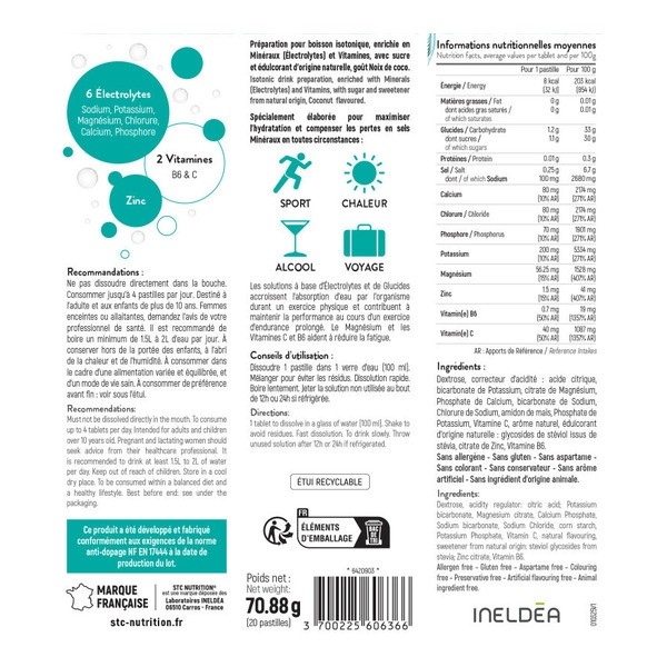 STC Nutrition Hydra+ pastilles effervescentes
