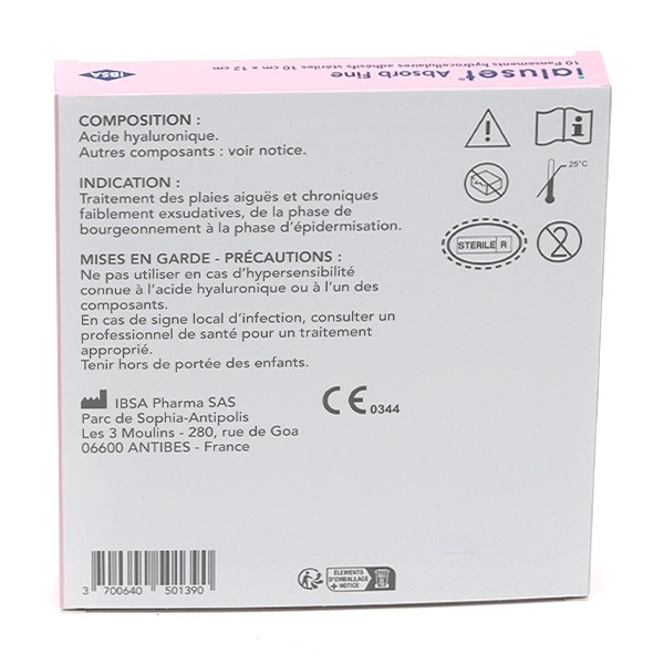 Ialuset Absorb Fine Border Pansement adhésif siliconé