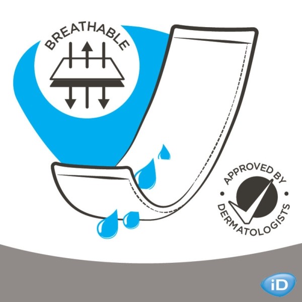 ID Expert Rectangular couches droites traversables Maxi + 6 gouttes