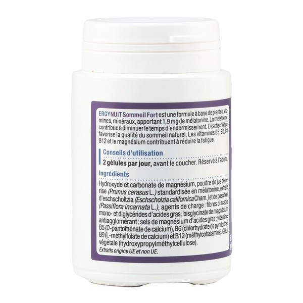Nutergia ErgyNuit Sommeil Fort 1,9 mg gélules