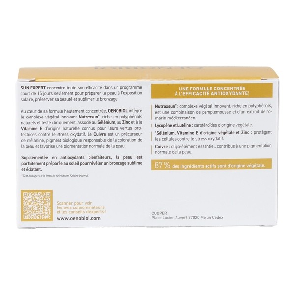 Oenobiol Sun Expert Préparateur solaire accélérée capsules
