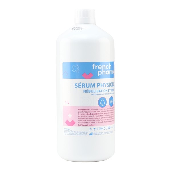 Sérum physiologique en bouteille