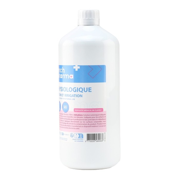 Sérum physiologique en bouteille