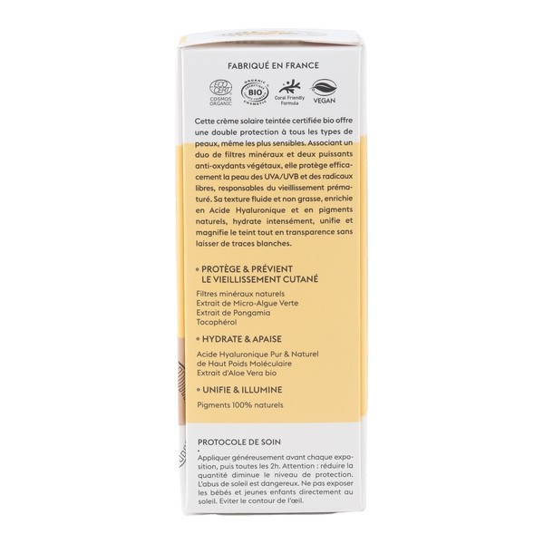 Patyka crème solaire teintée bio SPF 50+