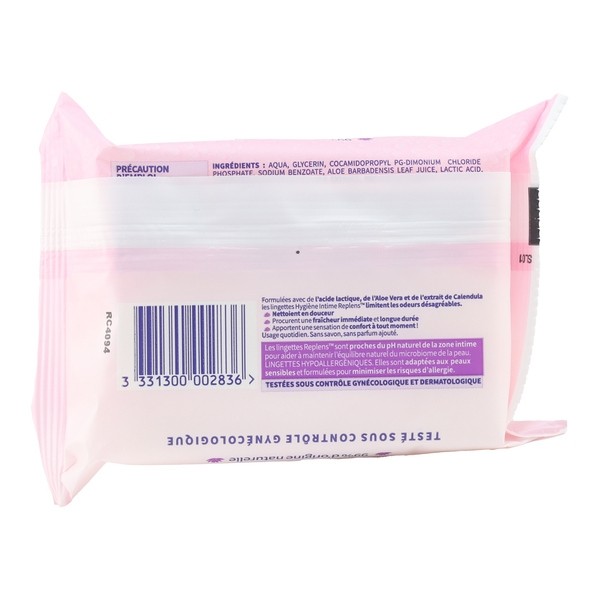 Replens Lingettes hygiène intime