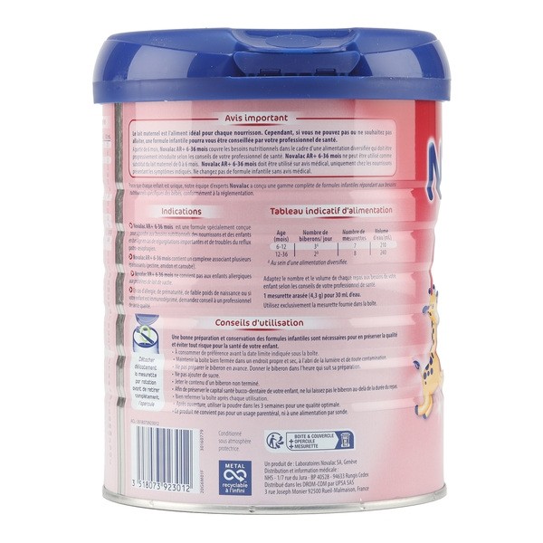 Novalac AR+ lait 2eme âge