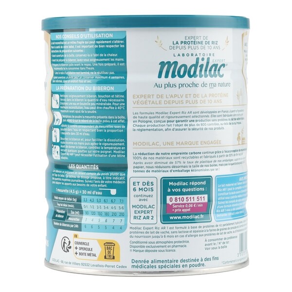 Modilac Riz AR 1 lait 1er âge