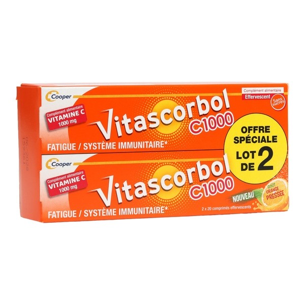 Vitascorbol C1000 Vitamine C 1000 mg comprimés effervescents