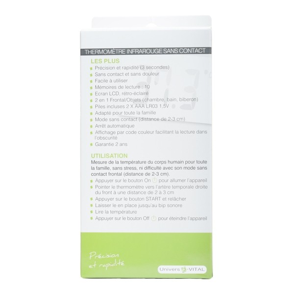 Thermomètre infrarouge sans contact E Temp