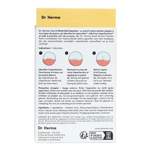 Dr Herma Patch anti boutons​ format Large