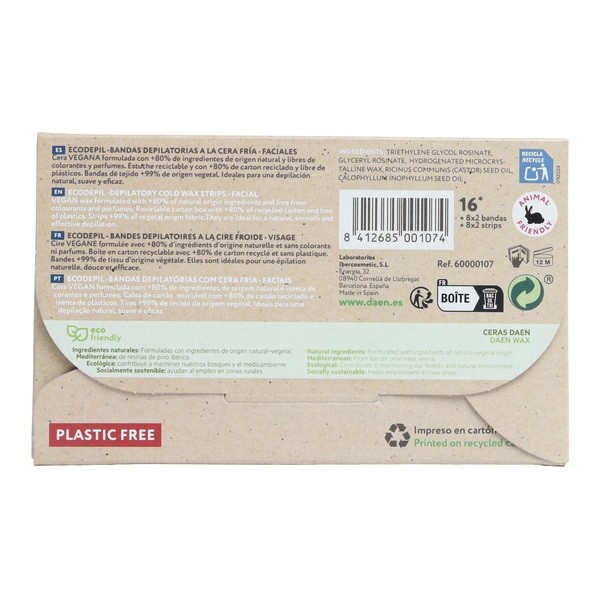 Bande dépilatoire visage EcoDepil Daen