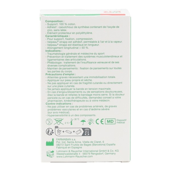 Velpeau strapp bande élastique adhésive