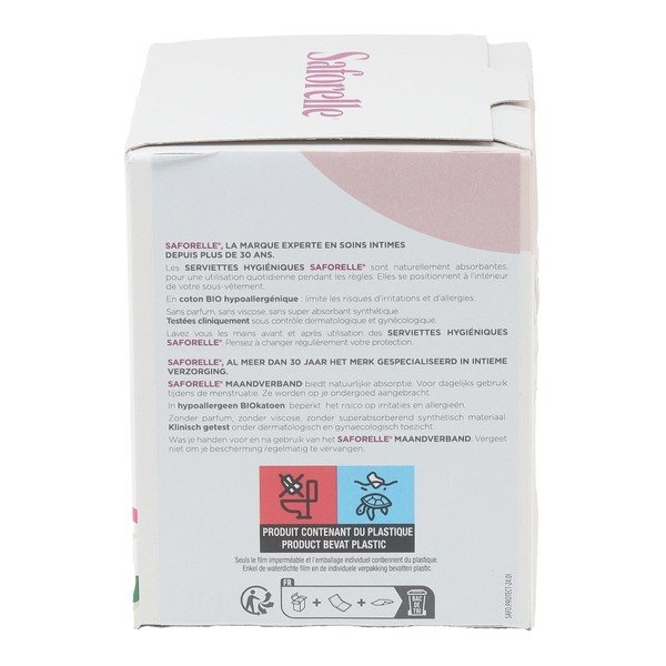 Saforelle Serviettes hygiéniques Normal Coton Bio