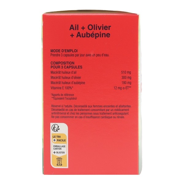 Biotechnie Ail Olivier Aubépine capsules