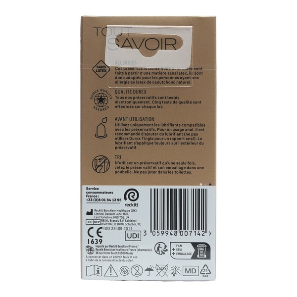 Durex Nude préservatifs sans Latex