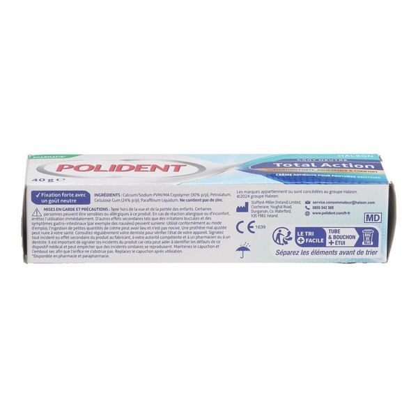Polident Total Action Crème fixative