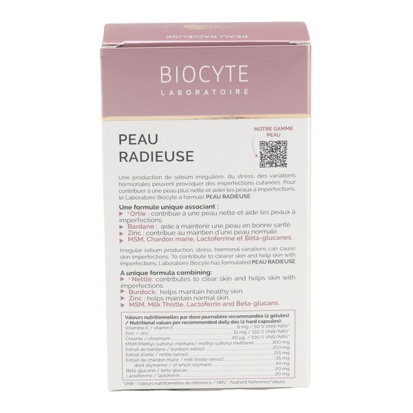 Biocyte Peau radieuse gélules
