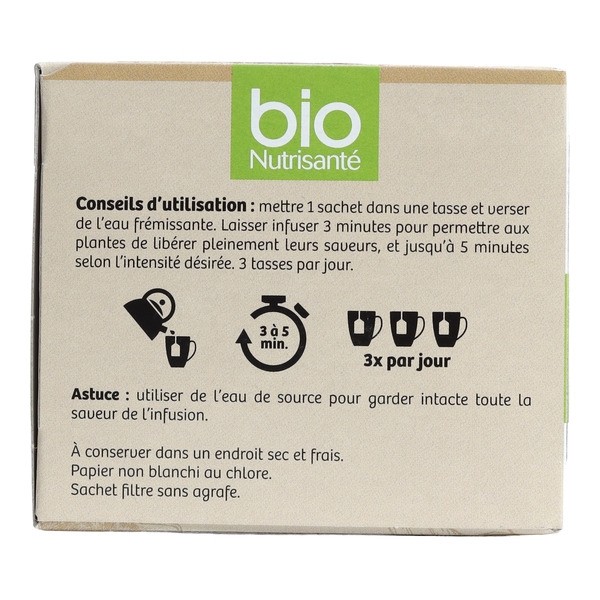 Bio Nutrisanté Thé noir Détente sachets