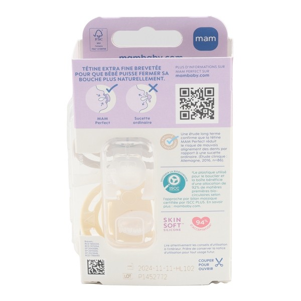 MAM Perfect Sucette silicone anatomique +6 mois
