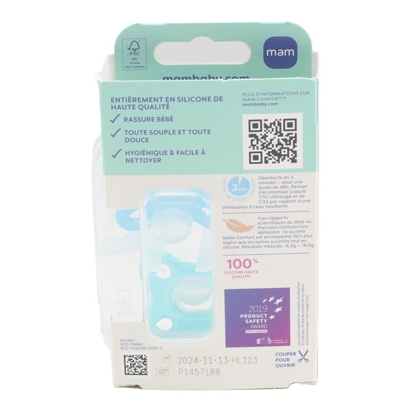 MAM Comfort Sucette symétrique 0-2 mois