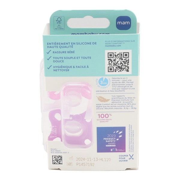 MAM Comfort Sucette symétrique 0-2 mois