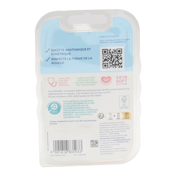 MAM Original trio sucettes symétriques silicone +18 mois