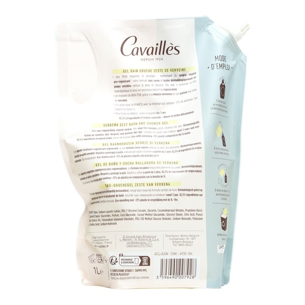 Cavaillès Gel bain douche Zeste de verveine