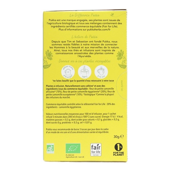 Pukka tisane douce relaxation biologique sachets