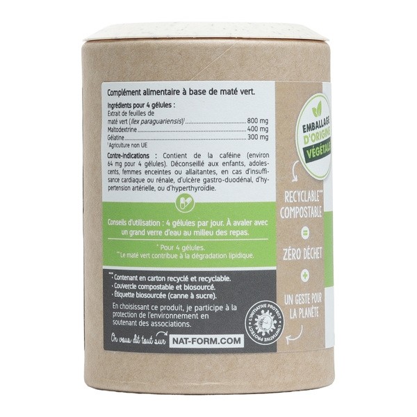 Nat et Form Ecoresponsable maté vert gélules