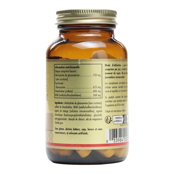 Solgar glucosamine chondroïtine MSM comprimés