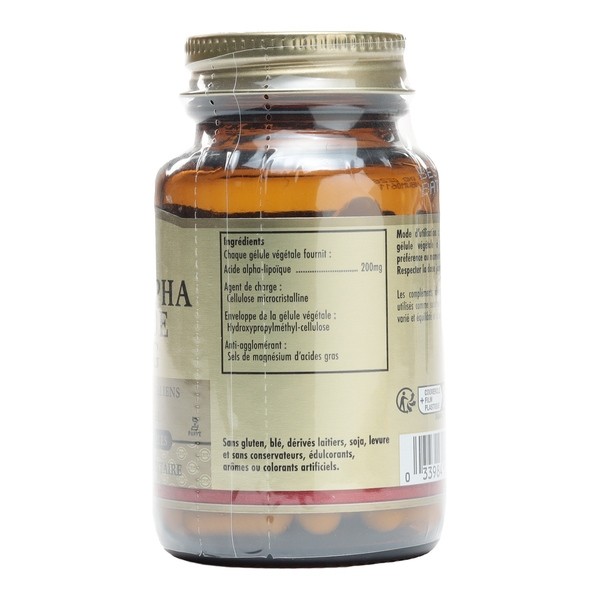 Solgar acide alpha lipoïque 200 mg gélules