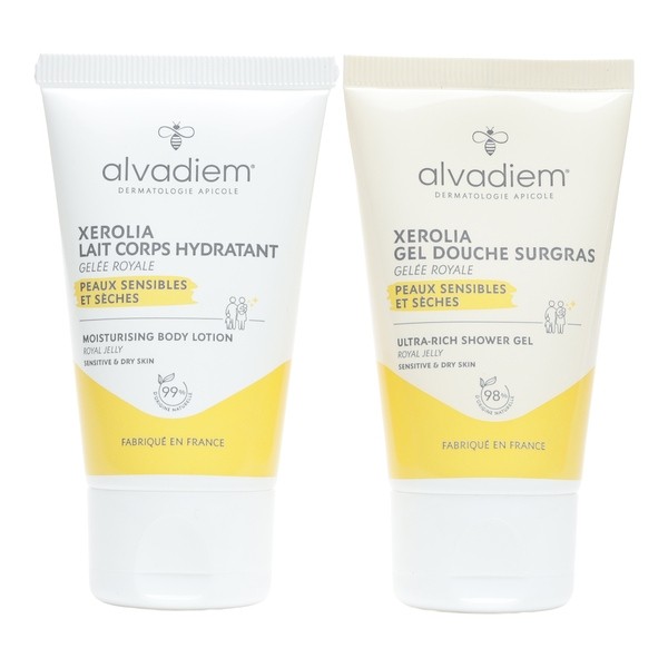 Alvadiem coffret Xerolia lait corps et gel douche